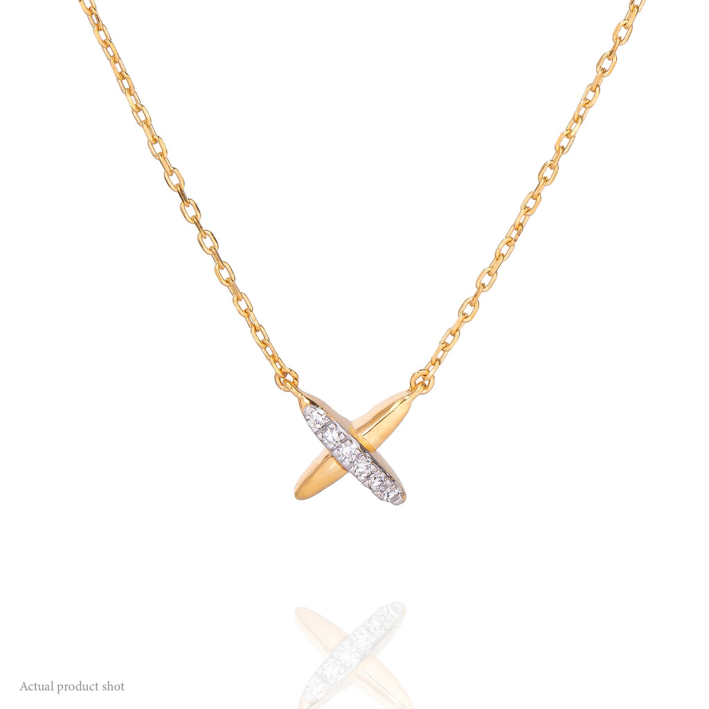 Crossover Diamond Necklace