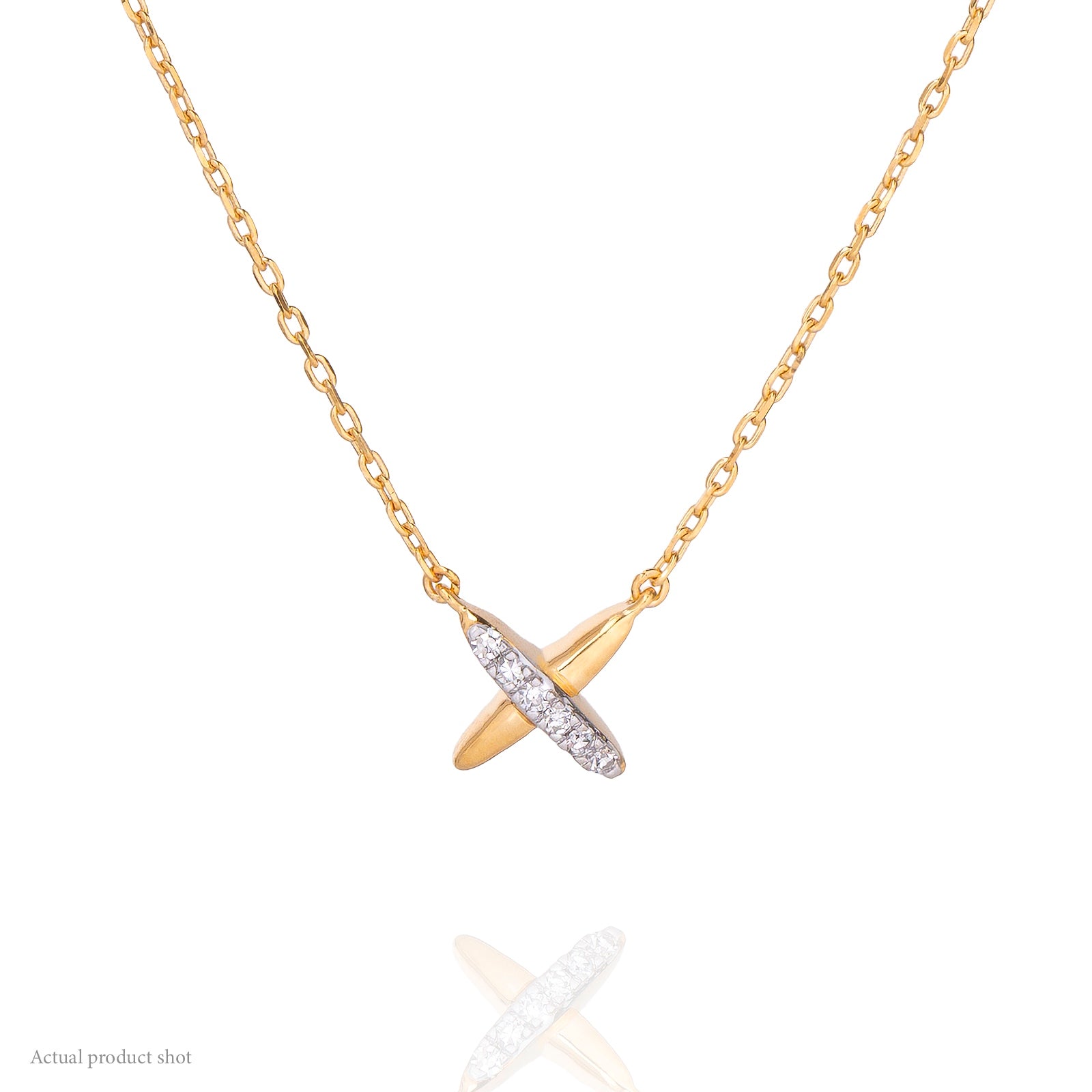 Crossover Diamond Necklace