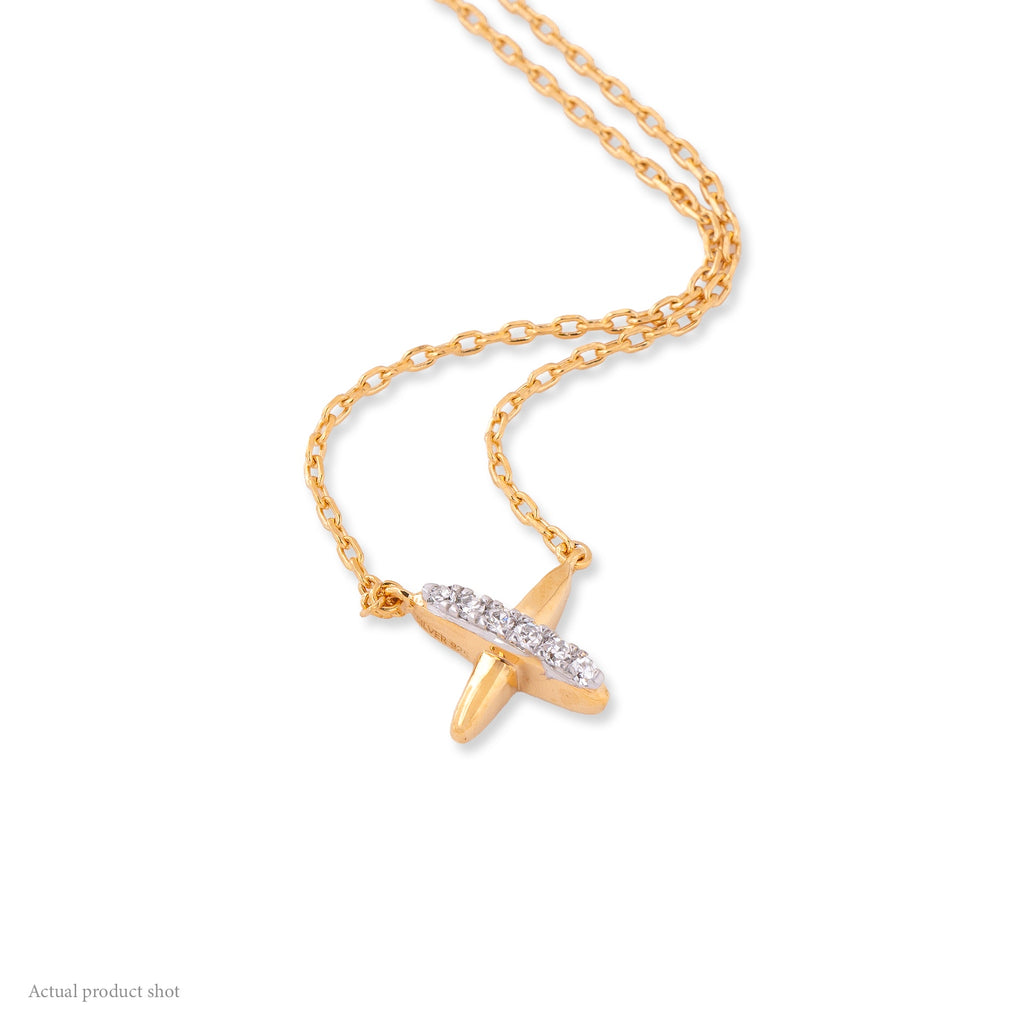 Crossover Diamond Necklace