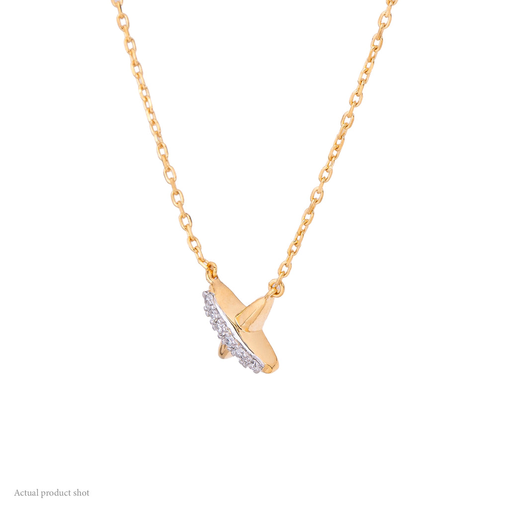Crossover Diamond Necklace