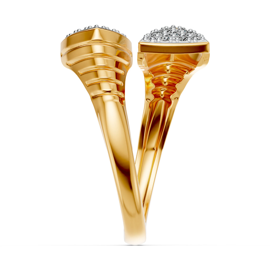 Twin Bloom Open End Diamond Ring