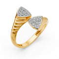 Twin Bloom Open End Diamond Ring