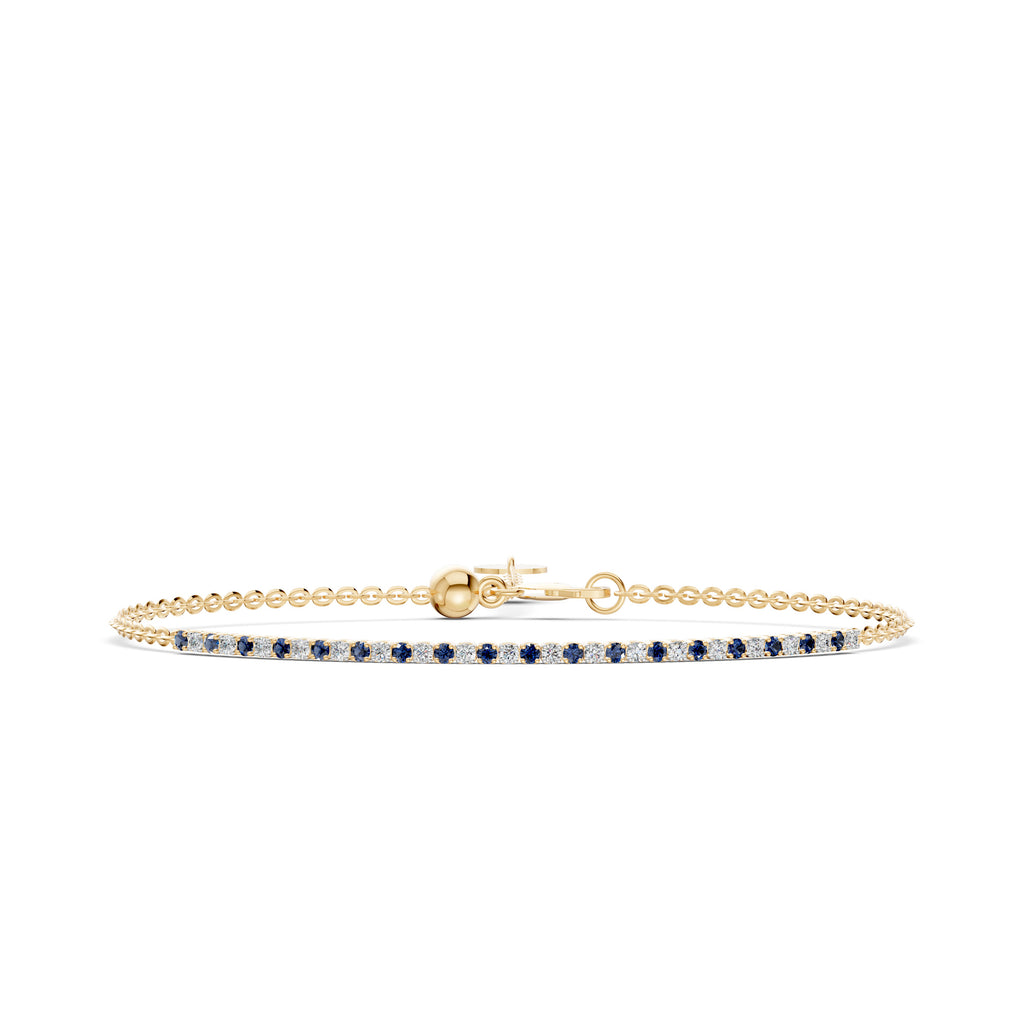 Petite Diamond & Sapphire Half Tennis Bracelet