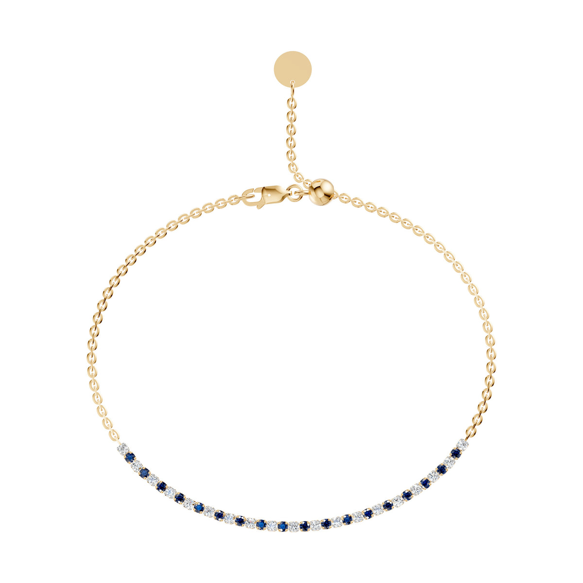 Petite Diamond & Sapphire Half Tennis Bracelet