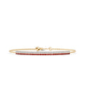 Petite Diamond & Ruby Half Tennis Bracelet