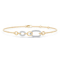 Slim Paperclip Diamond Chain Bracelet