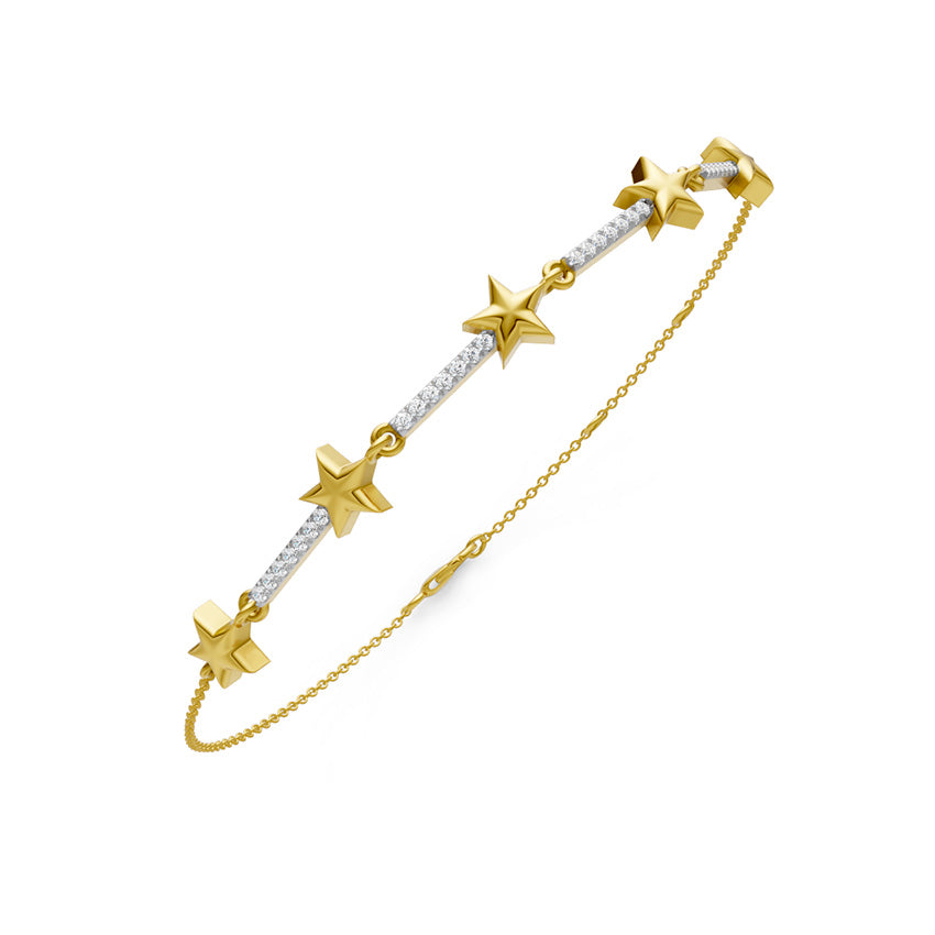 String Of Stars Diamond Chain Bracelet