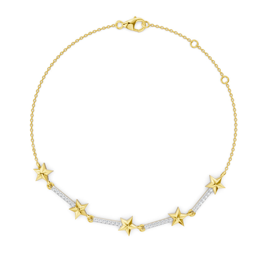 String Of Stars Diamond Chain Bracelet