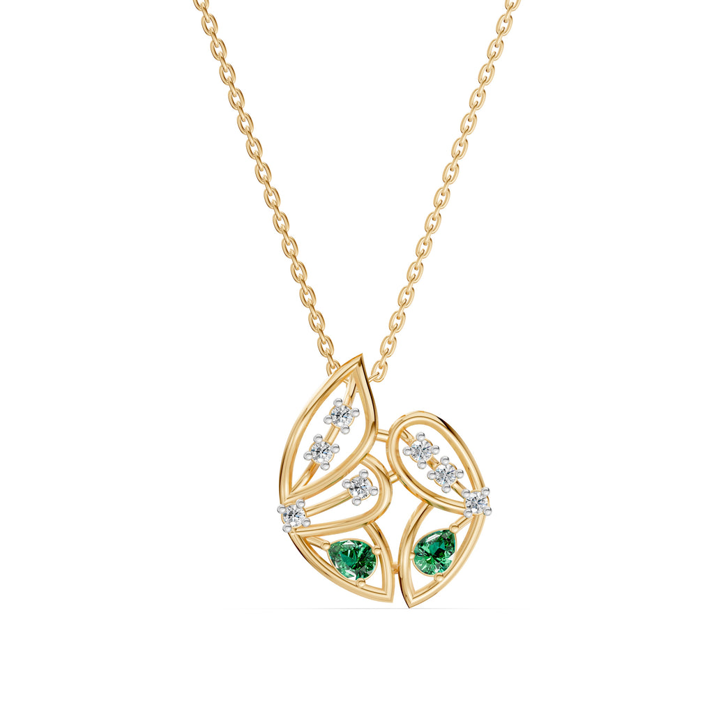 Harmony Butterfly Gemstone Diamond Pendant
