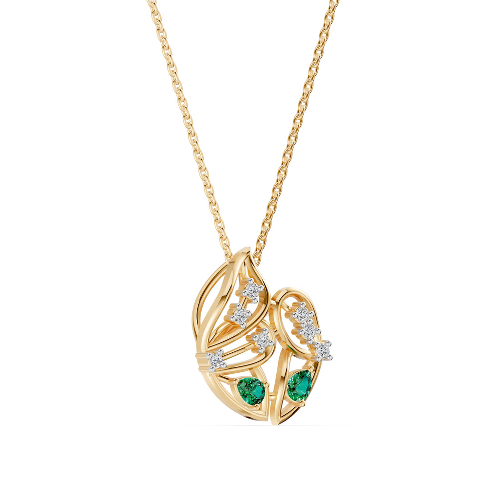 Harmony Butterfly Gemstone Diamond Pendant