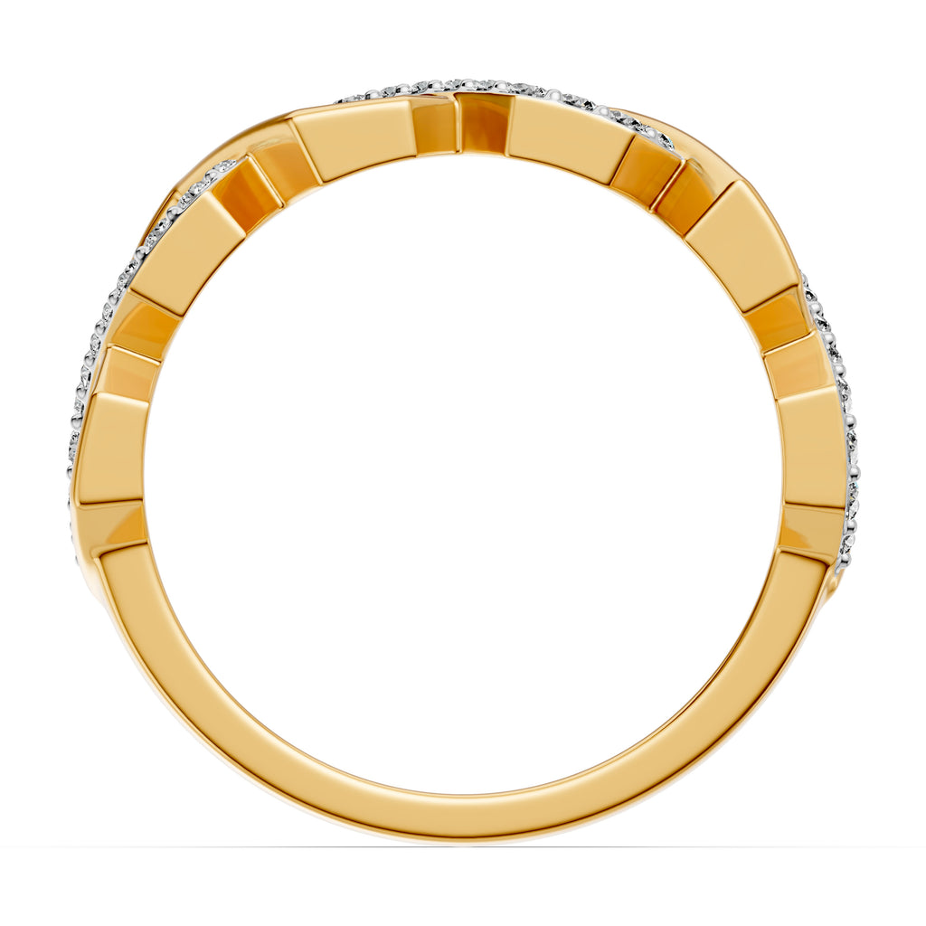 Intertwined Hexa Diamond Ring