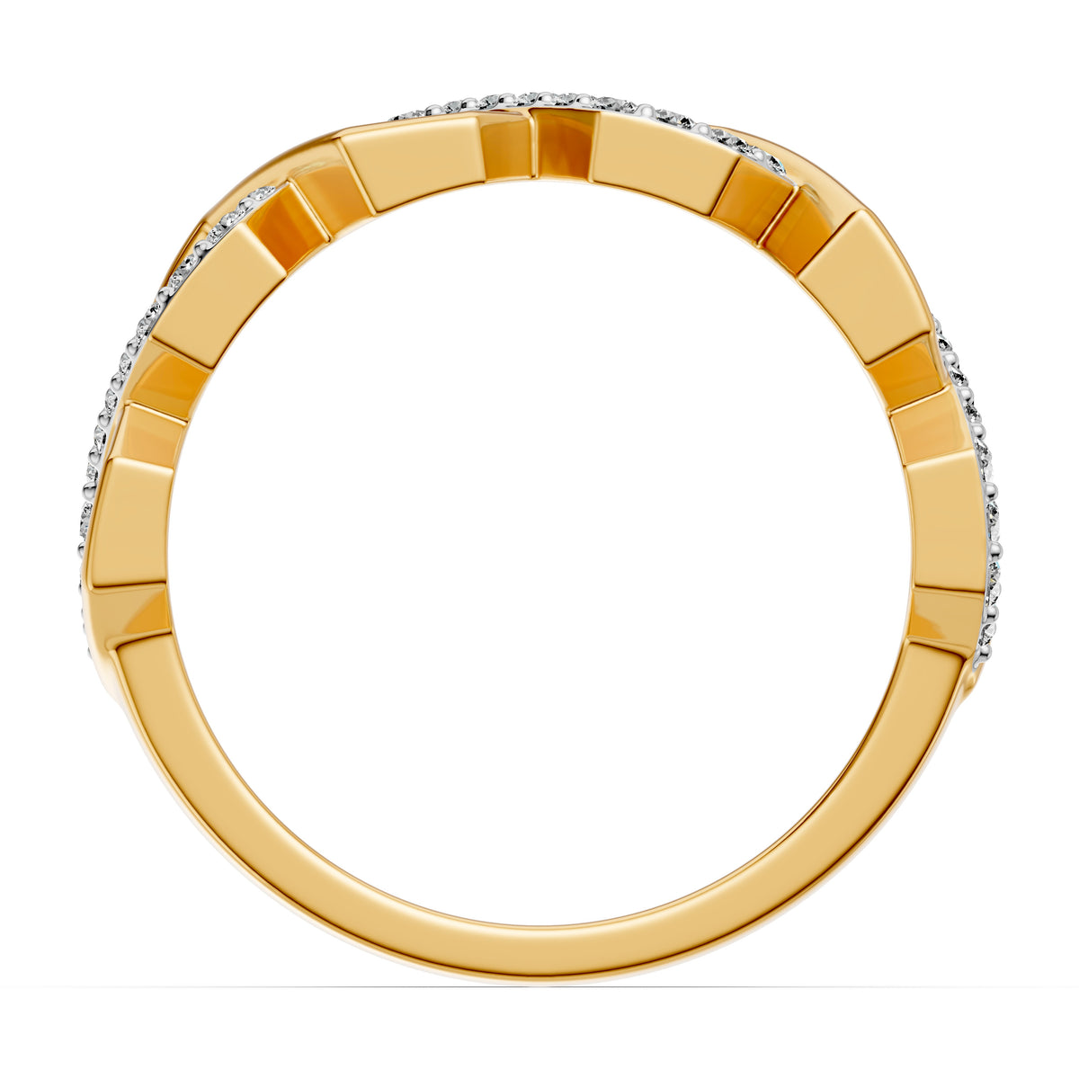 Intertwined Hexa Diamond Ring