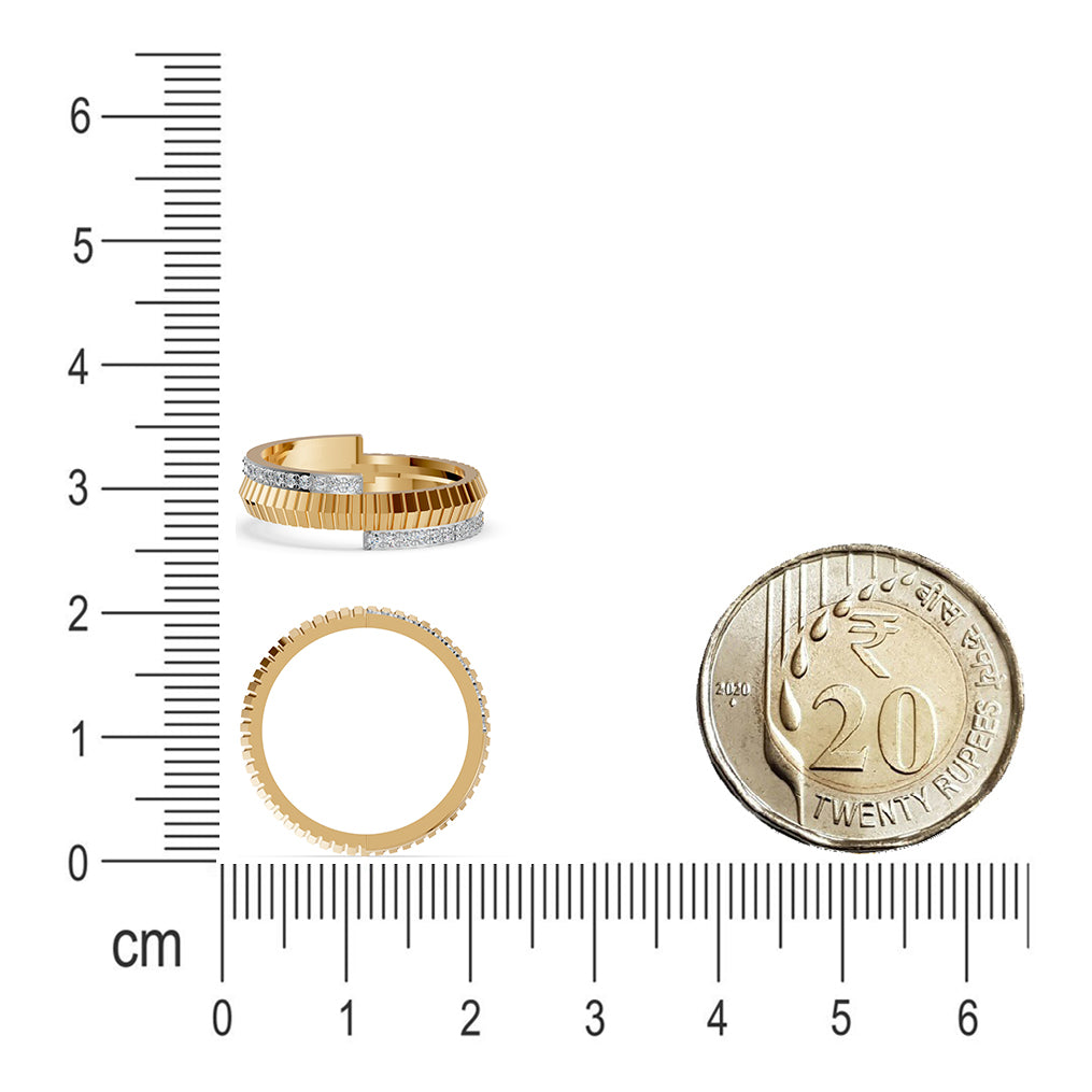 Dual Embrace Open Stack Diamond Ring