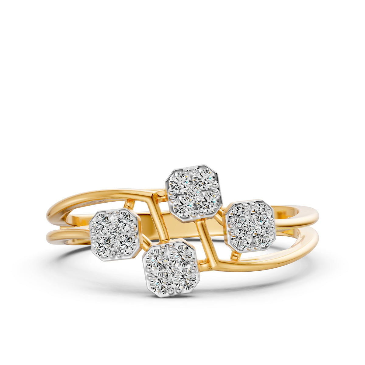 Starlit Petals Diamond Ring