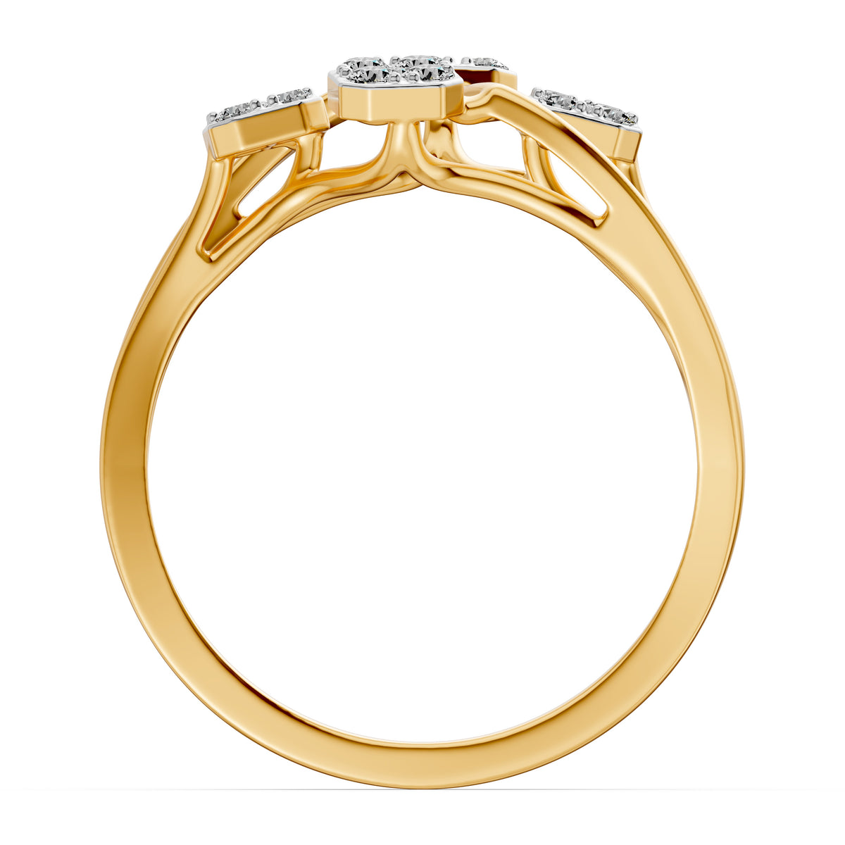 Starlit Petals Diamond Ring