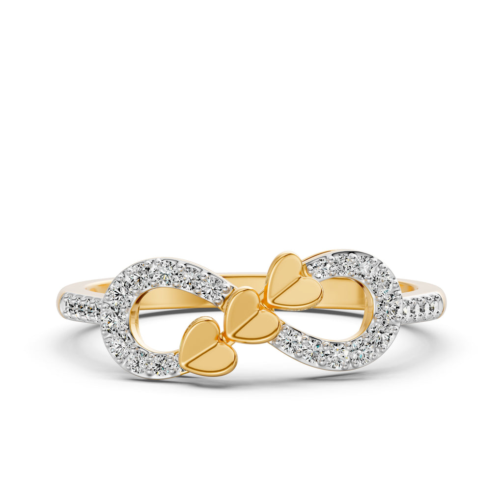 Infinity Hearts Diamond Ring