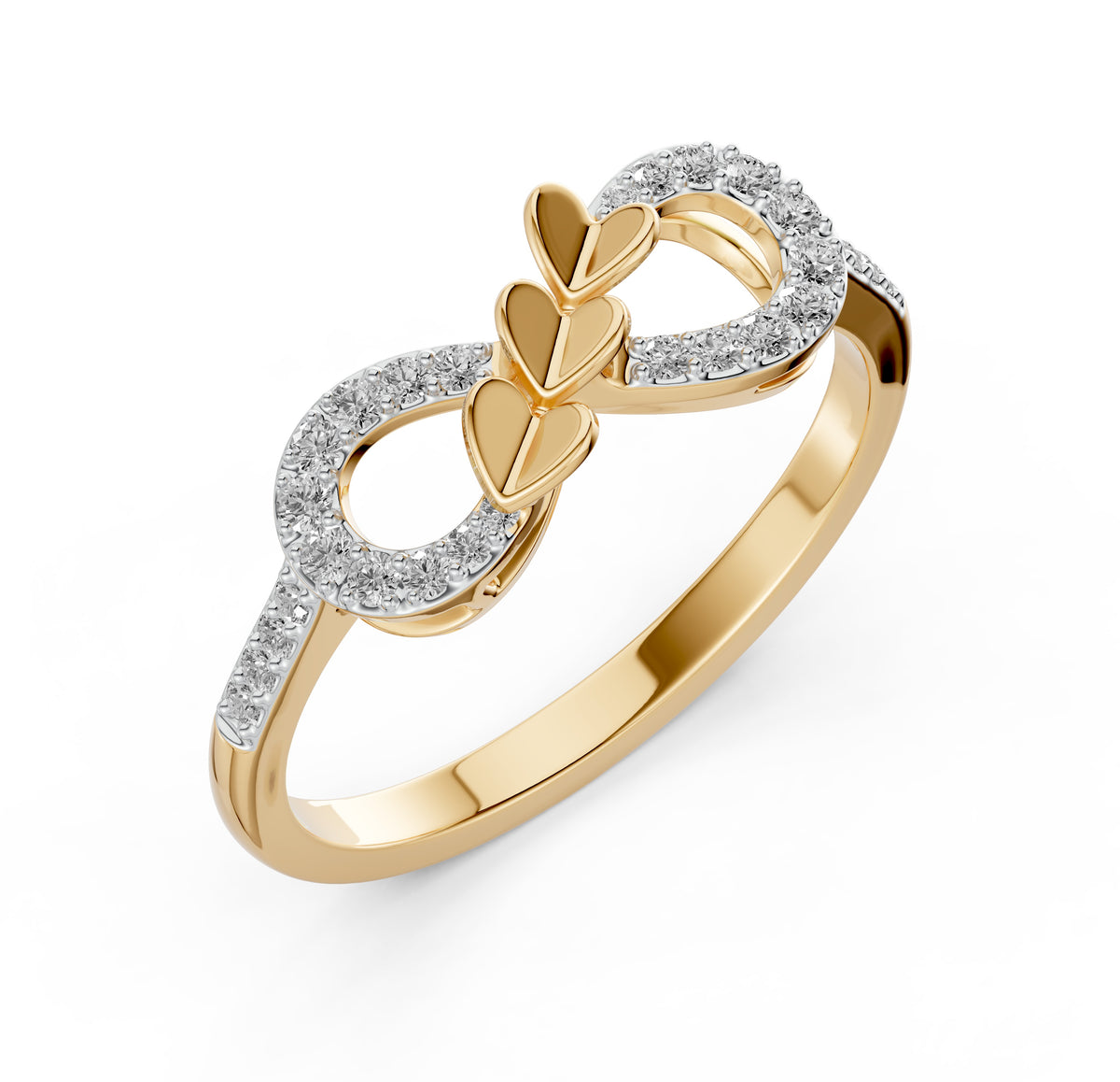 Infinity Hearts Diamond Ring