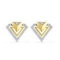 Chevron Diamond Stud Earrings
