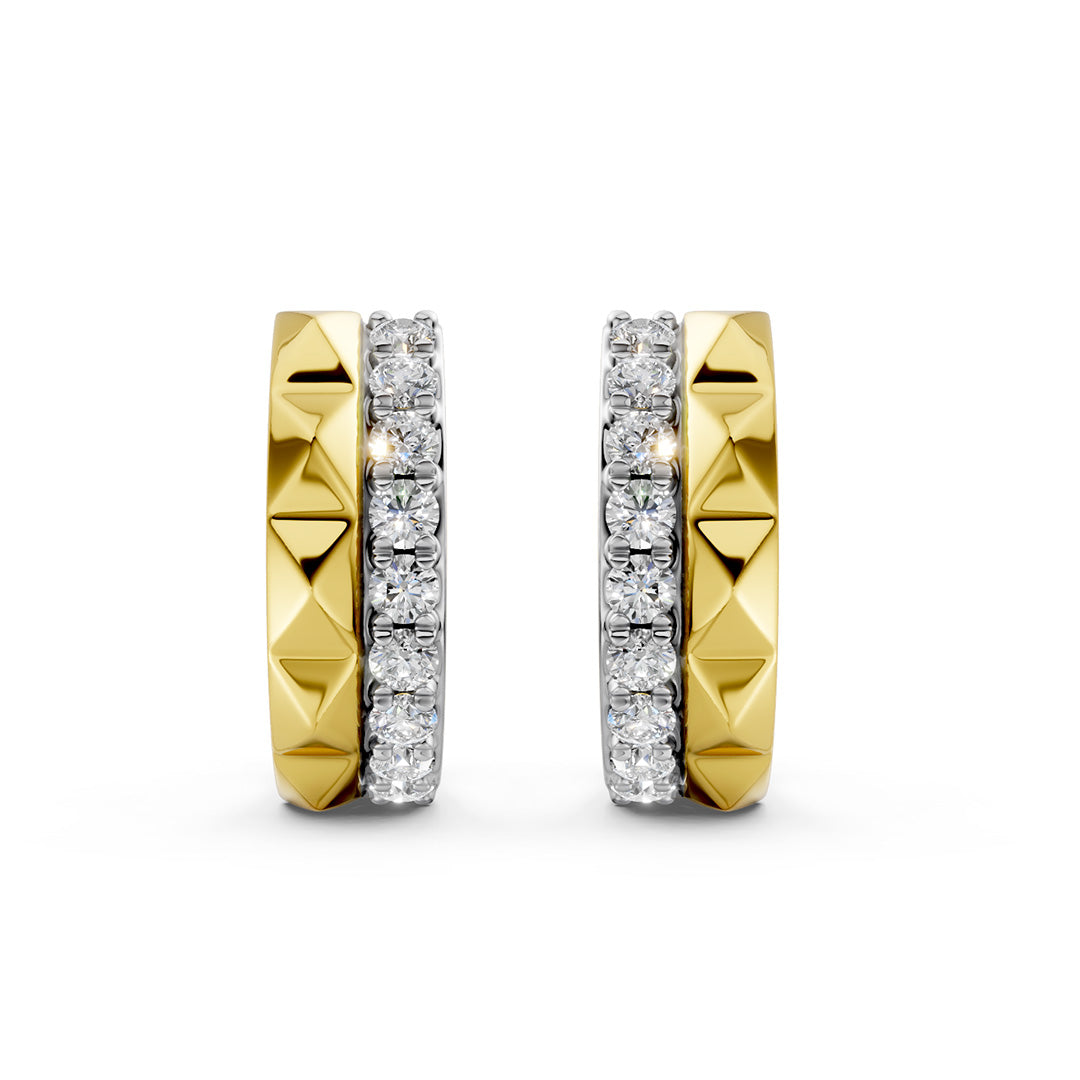 Prism Dual Band Diamond Earrings
