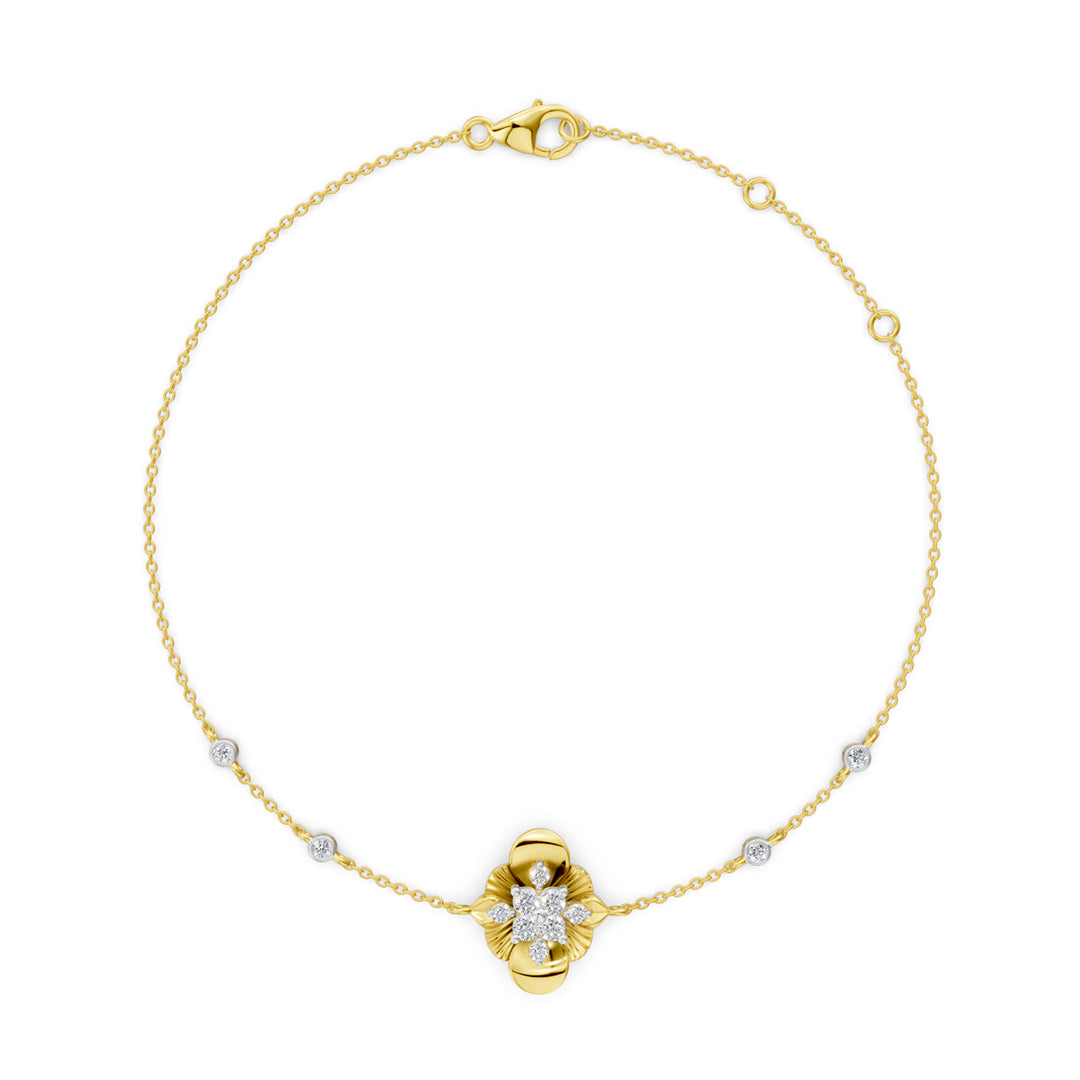 Magnolia Diamond Chain Bracelet