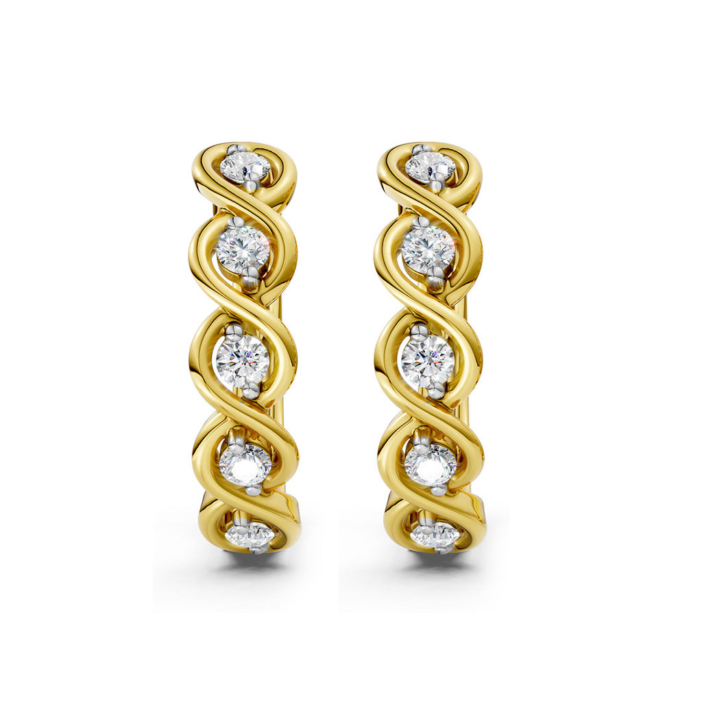 Infinity Rhythm Eternity Diamond Hoops