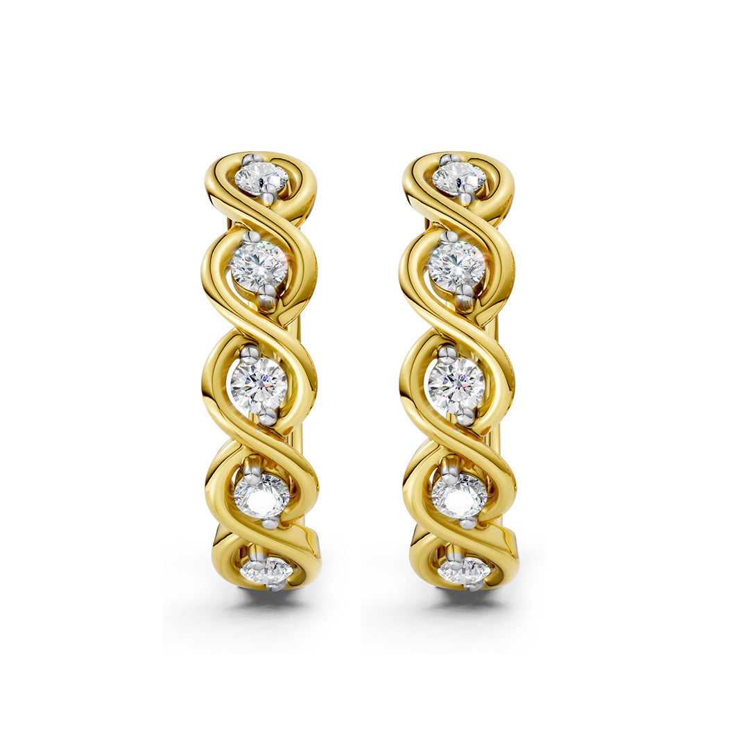 Infinity Rhythm Eternity Diamond Hoops