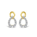 Interlinked Pear Diamond Earrings
