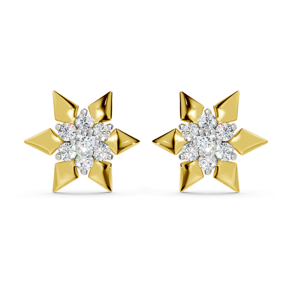 North Star Stud Diamond Earrings