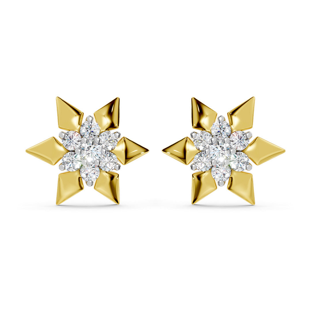 North Star Stud Diamond Earrings