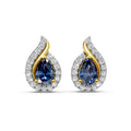 Azure Water Drop Diamond Earrings