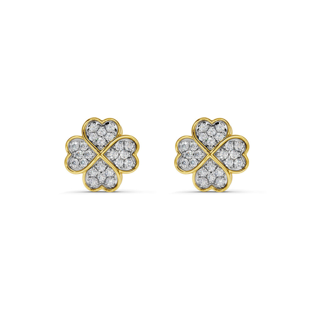 Spinning Clover Diamond Earrings