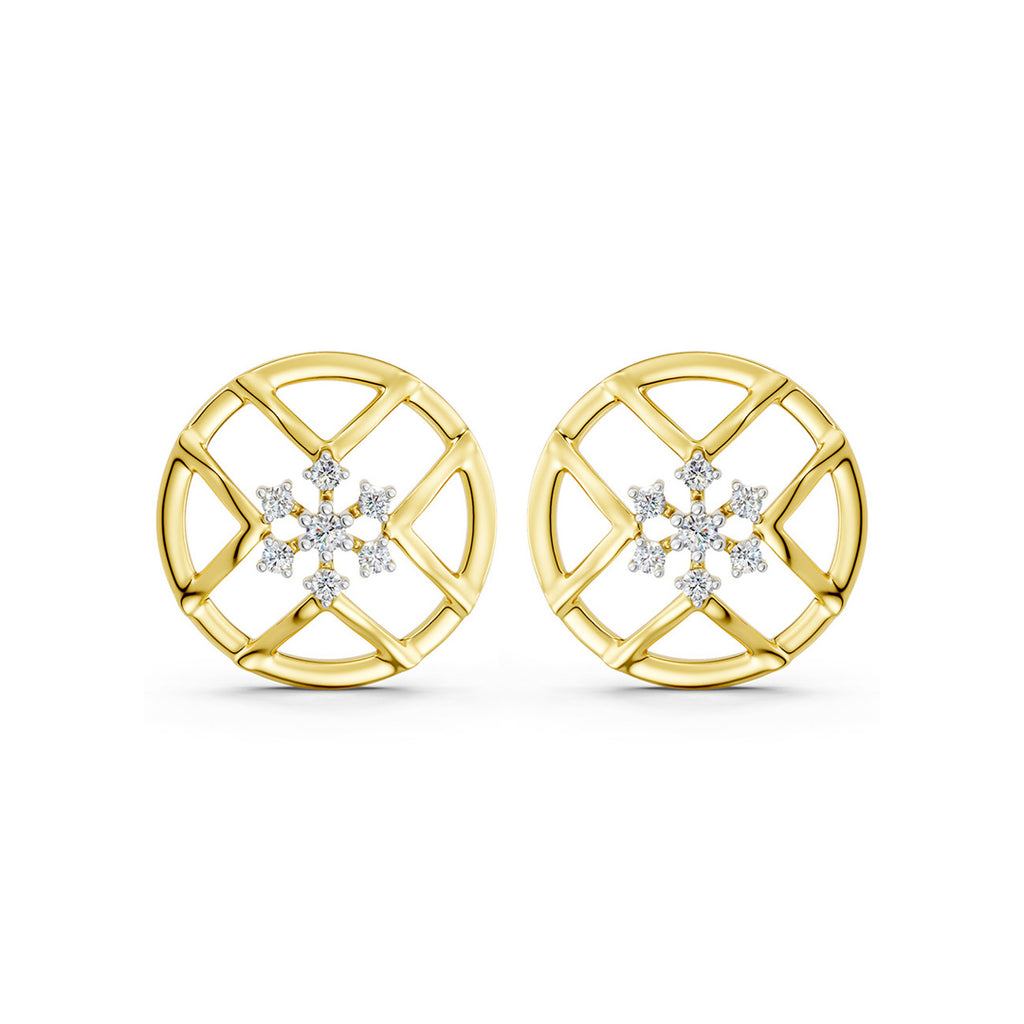 Snowflake Diamond Earrings