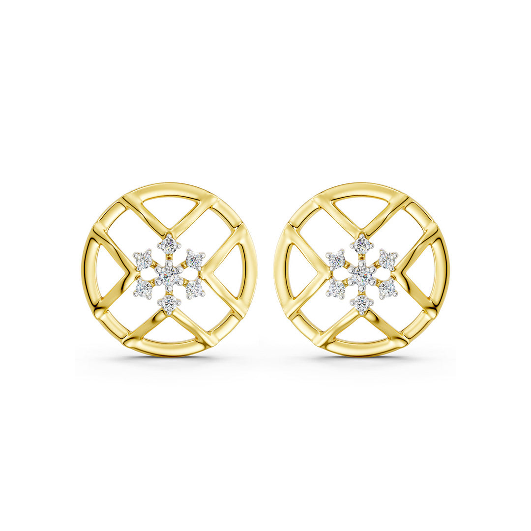 Snowflake Diamond Earrings