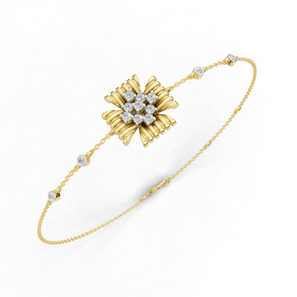 Stella Floral Diamond Chain Bracelet
