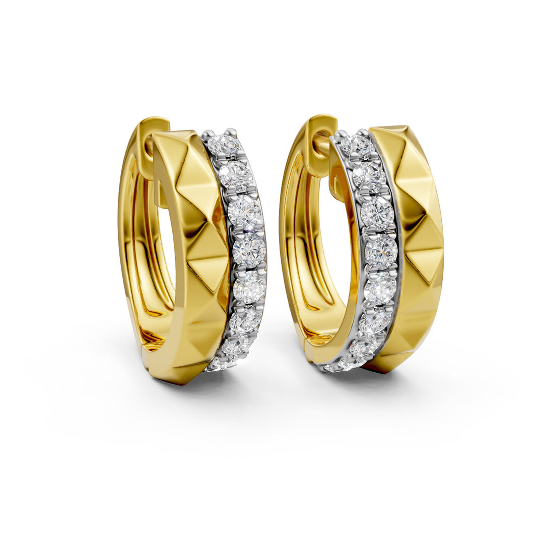 Prism Dual Band Diamond Earrings