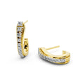 Twirl Diamond Hoops