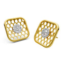 Honeycomb Halo Diamond Studs