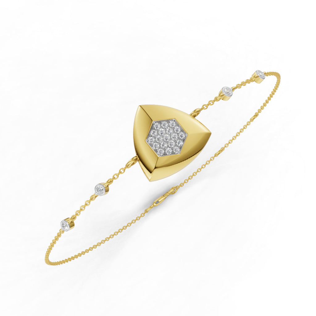 Hexa Bloom Diamond Chain Bracelet