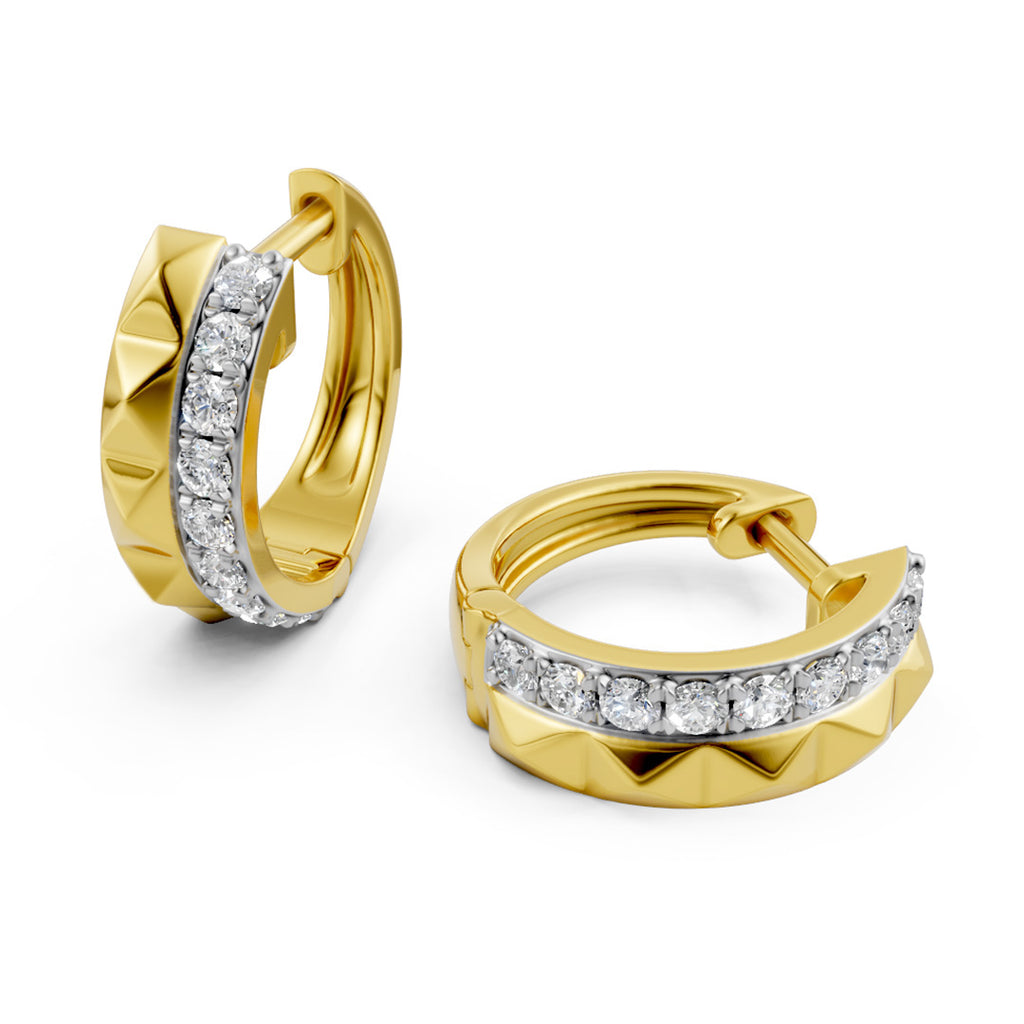 Prism Dual Band Diamond Earrings