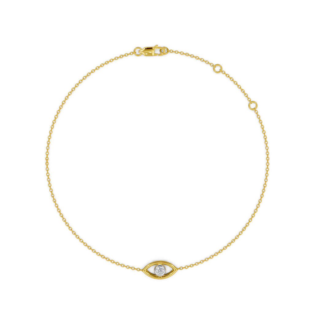 Evil Eye Diamond Chain Bracelet