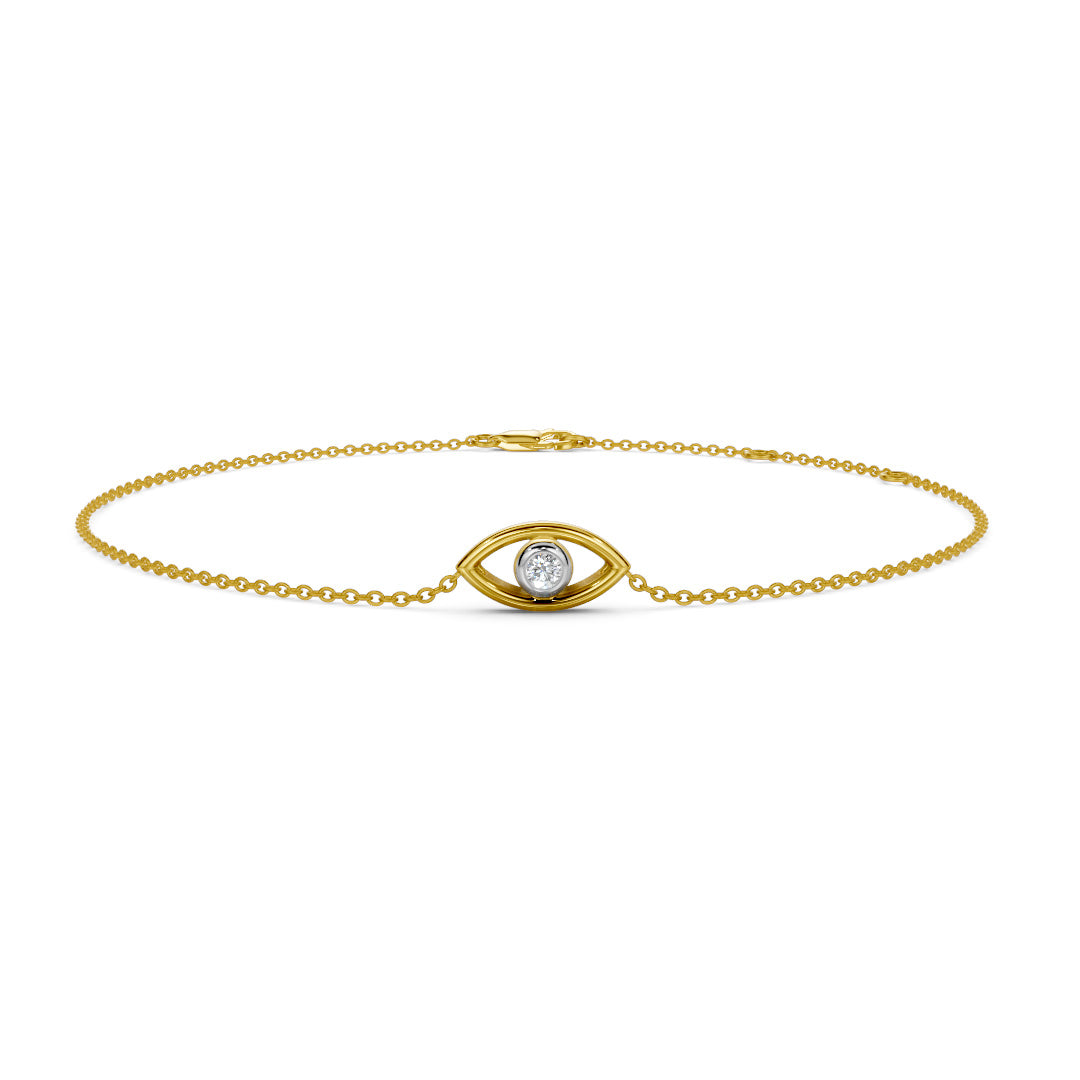 Evil Eye Diamond Chain Bracelet