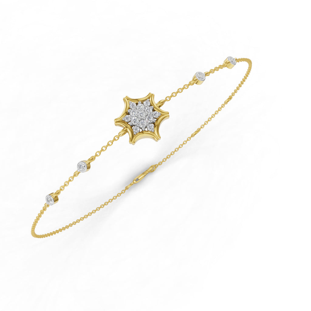North Star Diamond Chain Bracelet