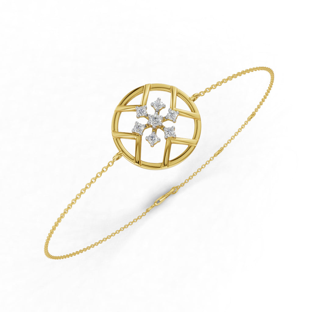 Snowflake Diamond Chain Bracelet