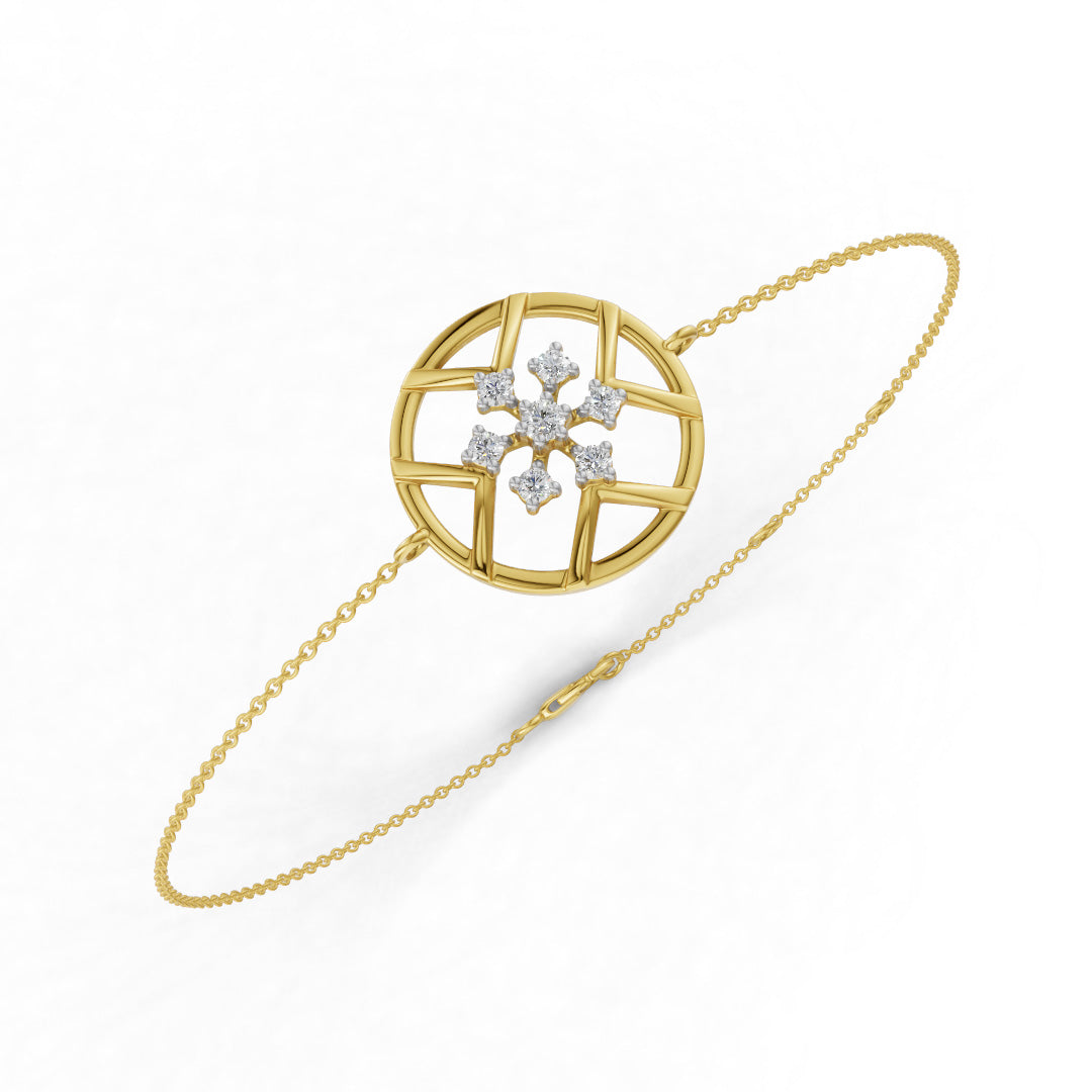 Snowflake Diamond Chain Bracelet