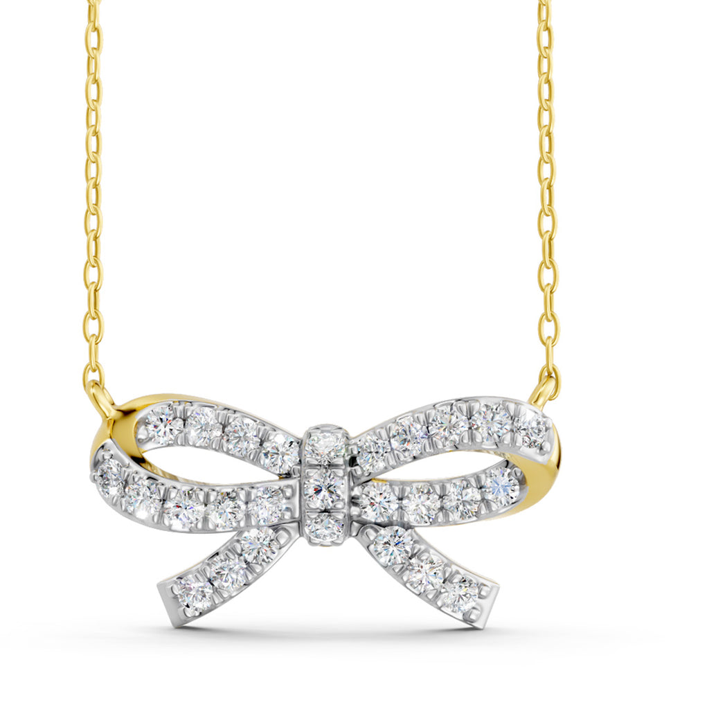 Wrapped In Love Bow Diamond Necklace