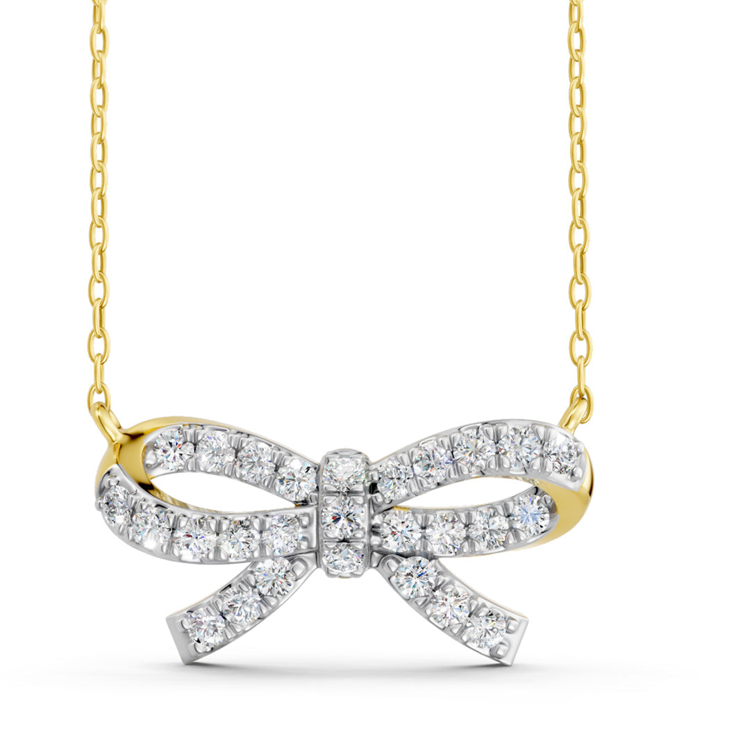 Wrapped In Love Bow Diamond Necklace