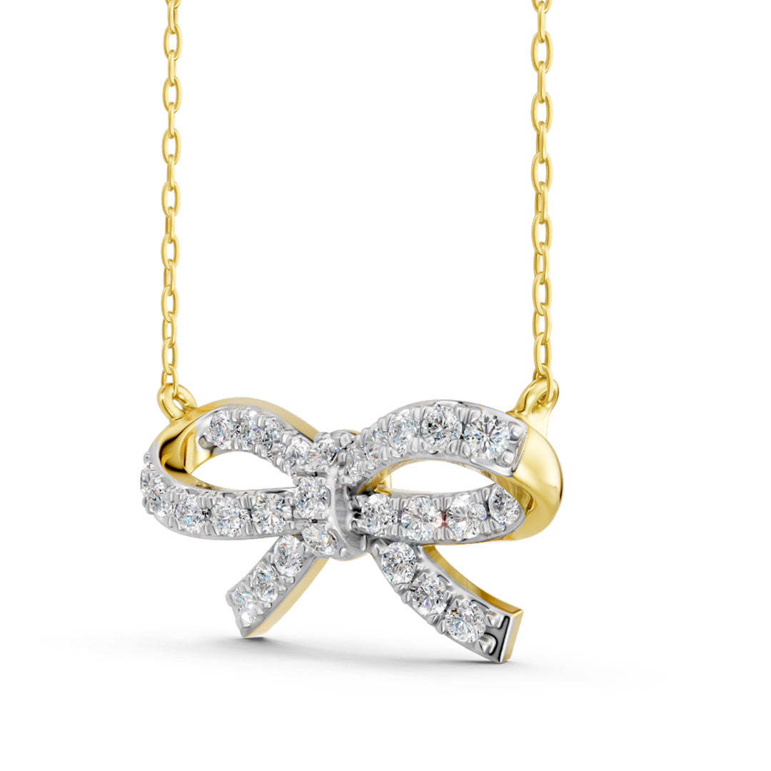 Wrapped In Love Bow Diamond Necklace