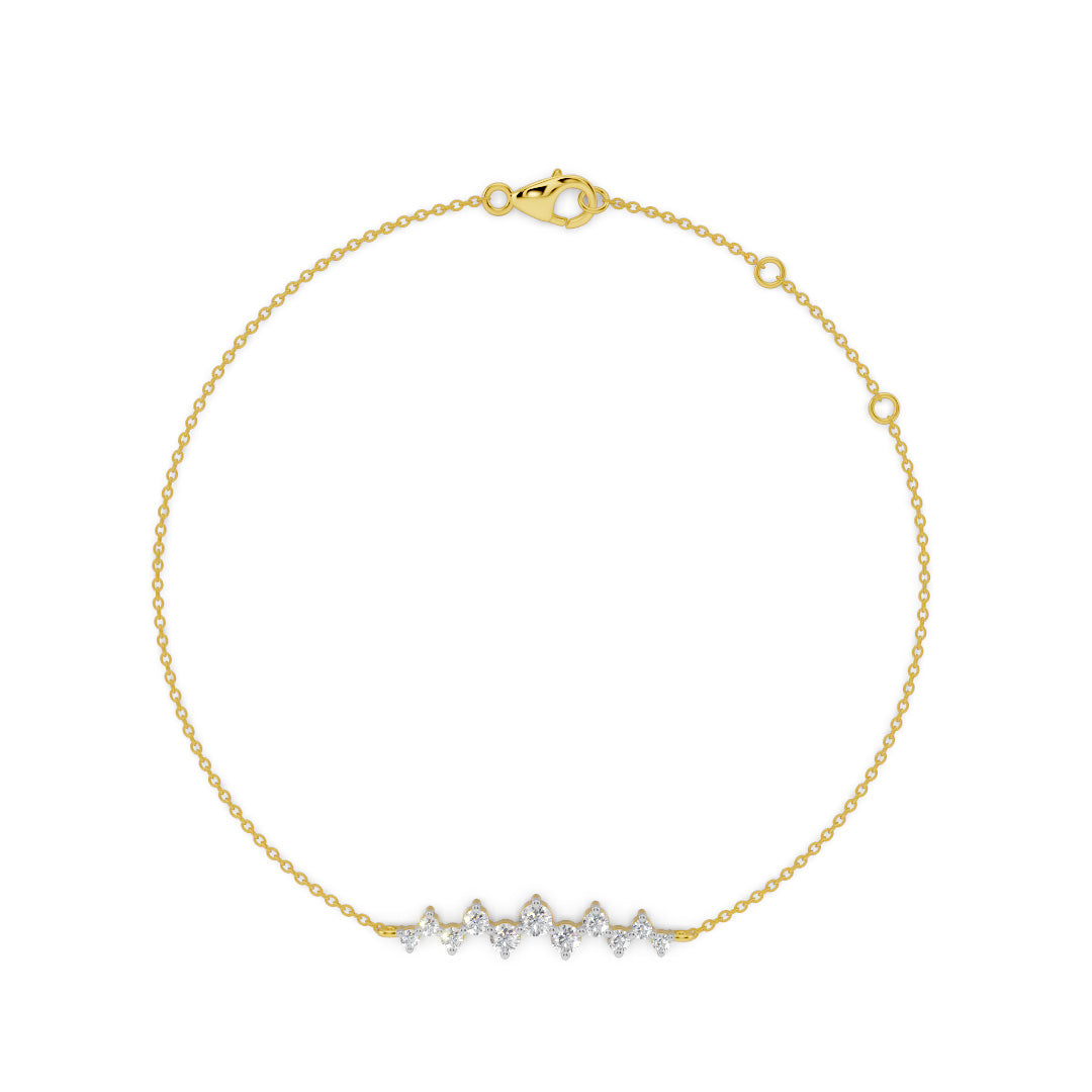 Floating Trail Solitaire Diamond Bracelet