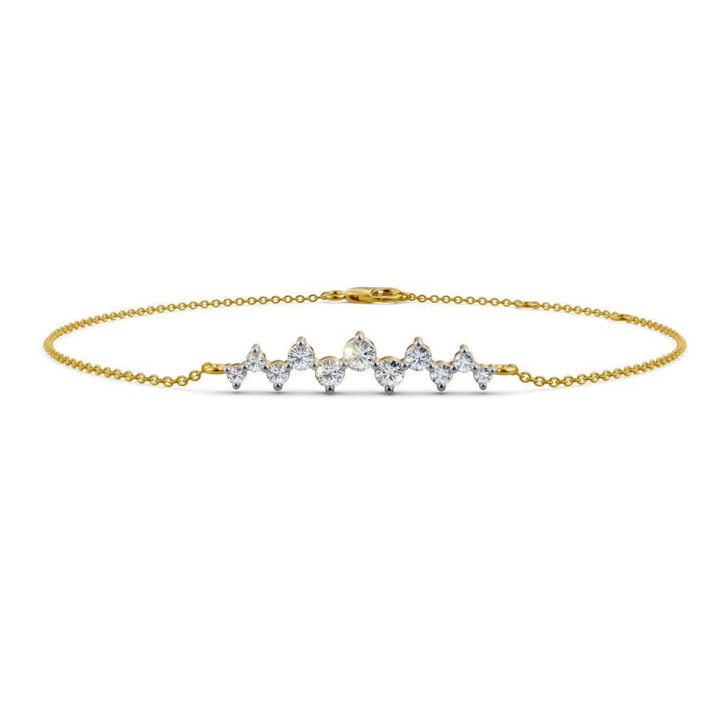 Floating Trail Solitaire Diamond Bracelet