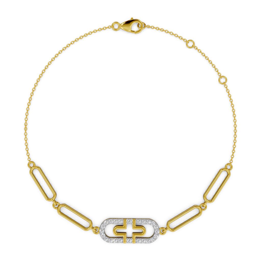Paperclip Luxe Diamond Chain Bracelet